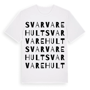 Svarvarehult ordlek t-shirt – ekologisk bomull t-shirt från Pinshirt