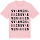 Pink Cotton t-shirt med Svarvenabben ordlek t-shirt