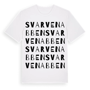 Svarvenabben ordlek t-shirt – ekologisk bomull t-shirt från Pinshirt