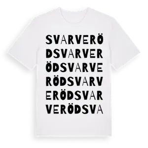 Svarveröd ordlek t-shirt – ekologisk bomull t-shirt från Pinshirt