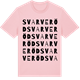 Pink Cotton t-shirt med Svarveröd ordlek t-shirt