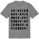 Mid Heather Gray t-shirt med Svarveröd ordlek t-shirt
