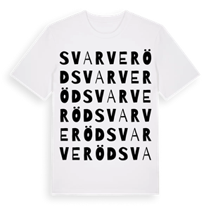 Svarveröd ordlek t-shirt – ekologisk bomull t-shirt från Pinshirt
