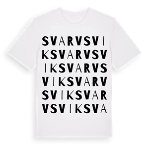 Svarvsvik ordlek t-shirt – ekologisk bomull t-shirt från Pinshirt