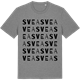 Mid Heather Gray t-shirt med Svea ordlek t-shirt