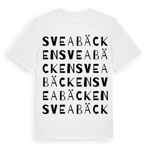 Sveabäcken ordlek t-shirt – ekologisk bomull t-shirt från Pinshirt