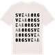 Vintage White t-shirt med Sveaborg ordlek t-shirt