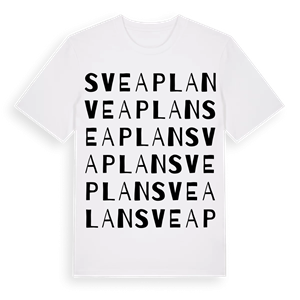 Sveaplan ordlek t-shirt – ekologisk bomull t-shirt från Pinshirt