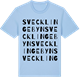 Blue Soul t-shirt med Svecklingebyn ordlek t-shirt
