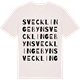 Vintage White t-shirt med Svecklingebyn ordlek t-shirt