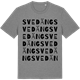 Mid Heather Gray t-shirt med Svedäng ordlek t-shirt
