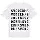 White t-shirt med Svederna ordlek t-shirt