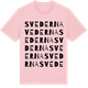 Pink Cotton t-shirt med Svederna ordlek t-shirt