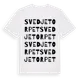 White t-shirt med Svedjetorpet ordlek t-shirt