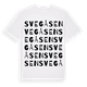 White t-shirt med Svegåsen ordlek t-shirt