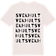 Vintage White t-shirt med Svekhult ordlek t-shirt