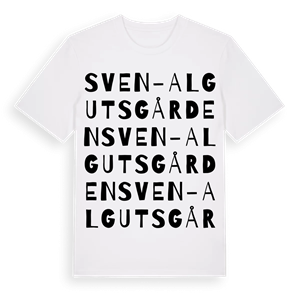 Sven-Algutsgården ordlek t-shirt – ekologisk bomull t-shirt från Pinshirt