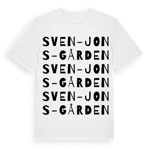 Sven-Jons-gården ordlek t-shirt – ekologisk bomull t-shirt från Pinshirt