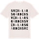 Vintage White t-shirt med Sven-Larsgården ordlek t-shirt