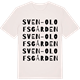 Vintage White t-shirt med Sven-Olofsgården ordlek t-shirt