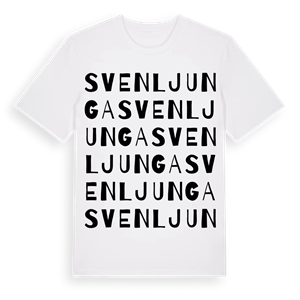 Svenljunga ordlek t-shirt – ekologisk bomull t-shirt från Pinshirt