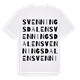 White t-shirt med Svenningsdalen ordlek t-shirt