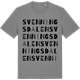Mid Heather Gray t-shirt med Svenningsdalen ordlek t-shirt