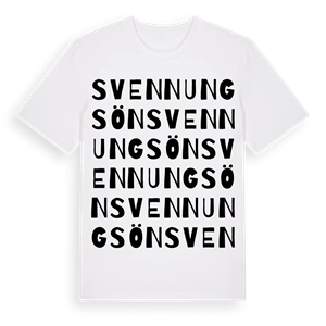Svennungsön ordlek t-shirt – ekologisk bomull t-shirt från Pinshirt