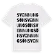 White t-shirt med Svennungsön ordlek t-shirt