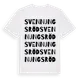 White t-shirt med Svennungsröd ordlek t-shirt