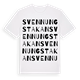 White t-shirt med Svennungstakan ordlek t-shirt
