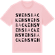 Pink Cotton t-shirt med Svensbacken ordlek t-shirt