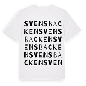Svensbacken ordlek t-shirt – ekologisk bomull t-shirt från Pinshirt