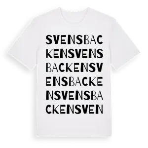 Svensbacken ordlek t-shirt – ekologisk bomull t-shirt från Pinshirt