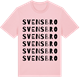 Pink Cotton t-shirt med Svensbro ordlek t-shirt