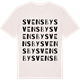 Vintage White t-shirt med Svensby ordlek t-shirt