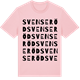 Pink Cotton t-shirt med Svenseröd ordlek t-shirt