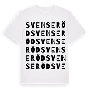 Svenseröd ordlek t-shirt – ekologisk bomull t-shirt från Pinshirt