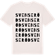 Vintage White t-shirt med Svenseröd ordlek t-shirt
