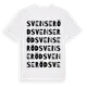 White t-shirt med Svenseröd ordlek t-shirt
