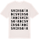 Vintage White t-shirt med Svensgärde ordlek t-shirt