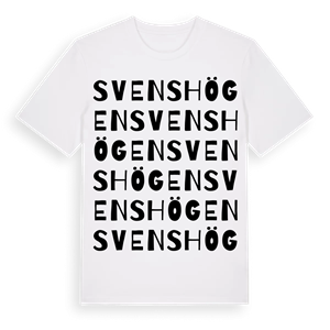 Svenshögen ordlek t-shirt – ekologisk bomull t-shirt från Pinshirt