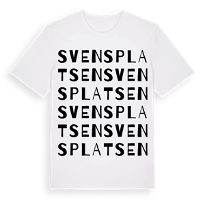 Svensplatsen ordlek t-shirt – ekologisk bomull t-shirt från Pinshirt