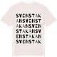 Vintage White t-shirt med Svenstakan ordlek t-shirt