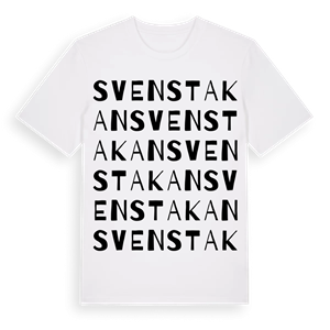 Svenstakan ordlek t-shirt – ekologisk bomull t-shirt från Pinshirt