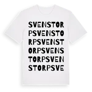 Svenstorp ordlek t-shirt – ekologisk bomull t-shirt från Pinshirt