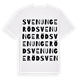 White t-shirt med Svenungeröd ordlek t-shirt
