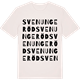 Vintage White t-shirt med Svenungeröd ordlek t-shirt