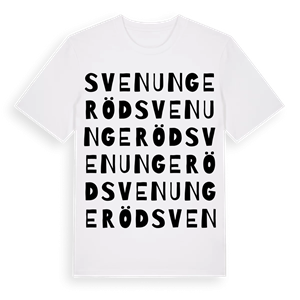 Svenungeröd ordlek t-shirt – ekologisk bomull t-shirt från Pinshirt