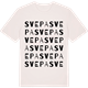 Vintage White t-shirt med Svepa ordlek t-shirt